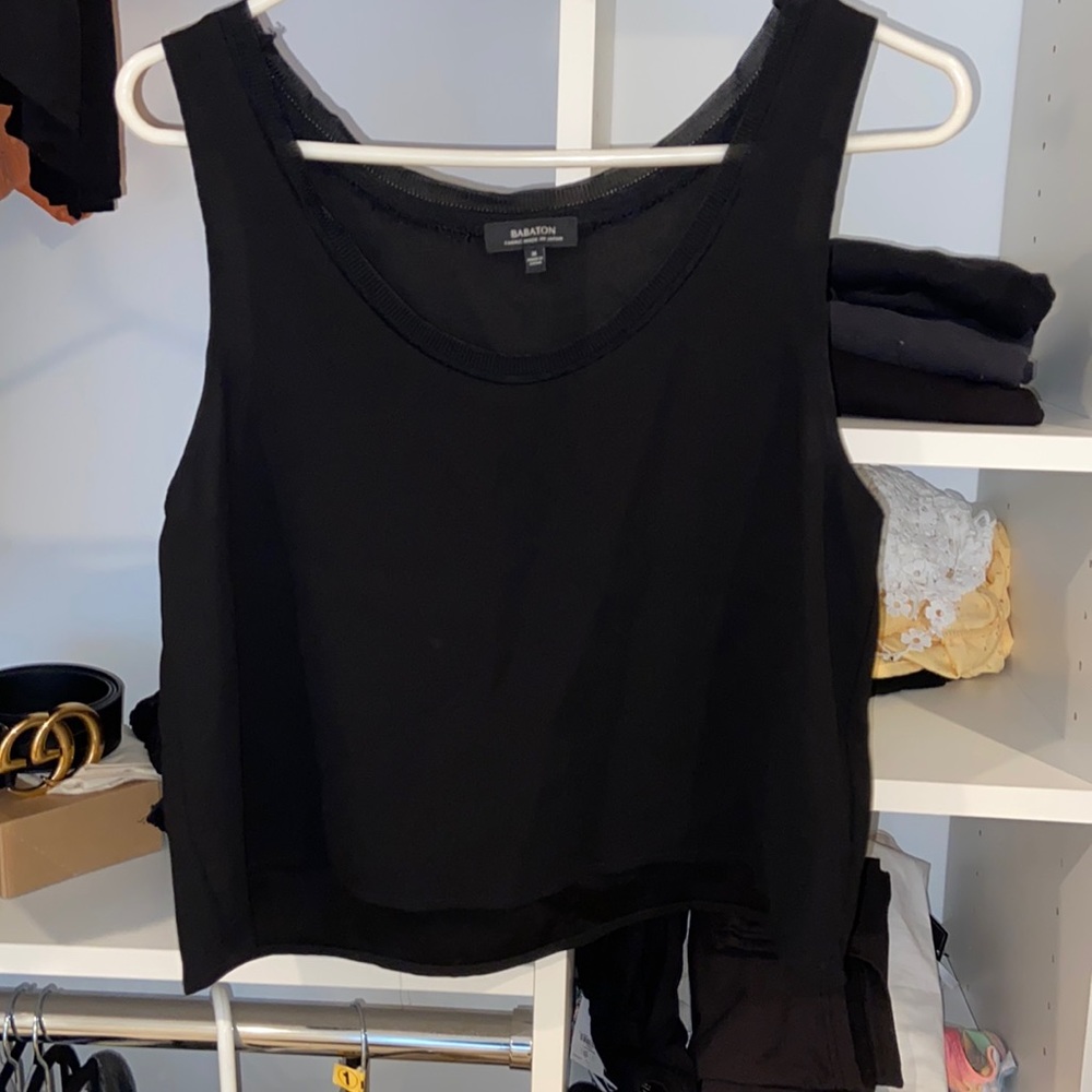 Babaton black cropped shirt. Gently used